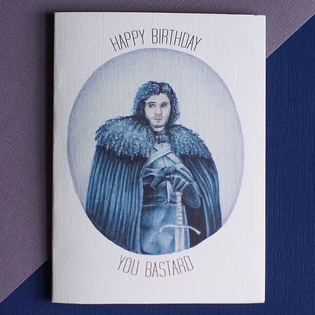 Game of Thrones Jon Snow Birthday Card