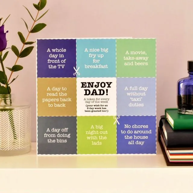 Dads Tokens Card - Pack of 6