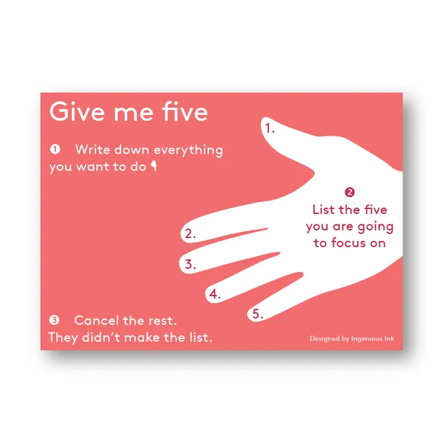 Give Me Five Notepad - Pack of 15
