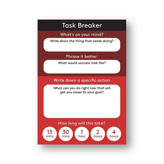 Task Breaker Notepad - Pack of 15