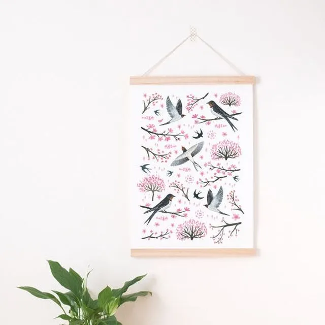 Animal Print - Spring Swallows
