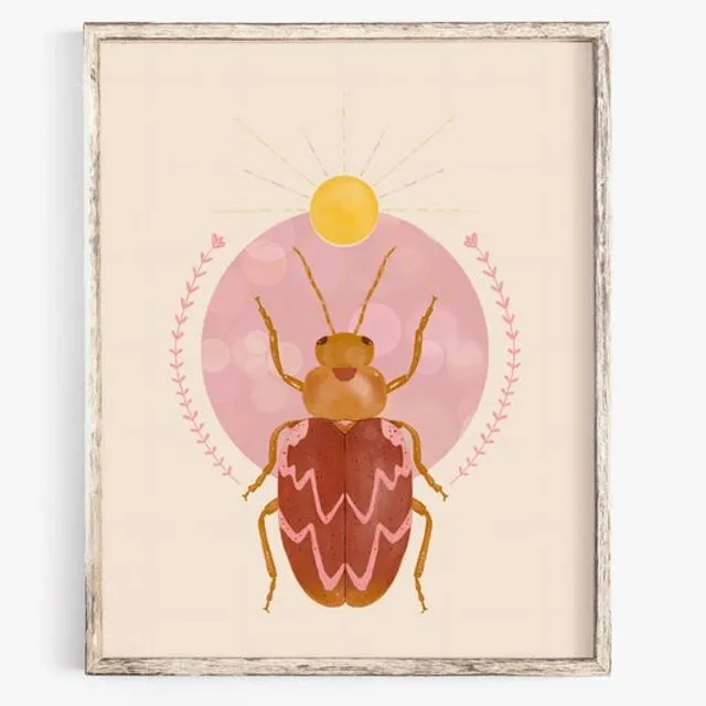 Beetle art print