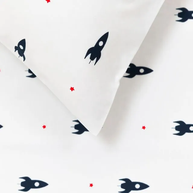 Mini Rockets Double Fitted Sheet