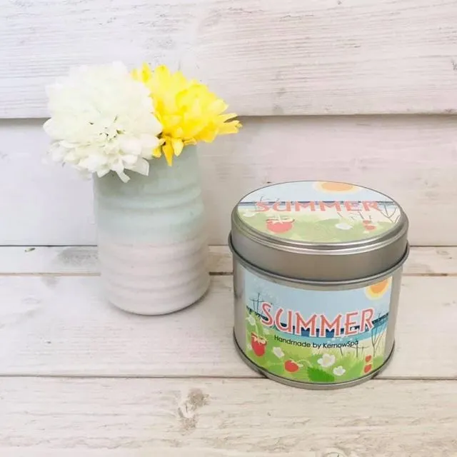 Summer (Strawberry & Parsley) Soy Wax Candle Tin