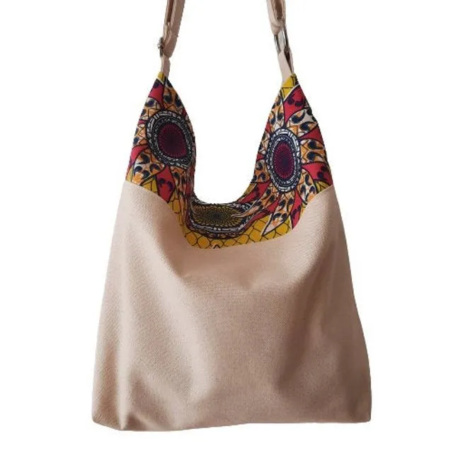 Shoulder Bag - Messenger Bag Tote Bag Canva Wax Afrixan Print