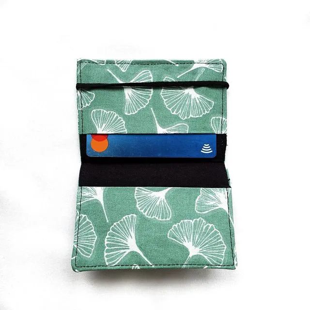 Card Holder Fabric Ginkgo Leaves Flowers Floral 2