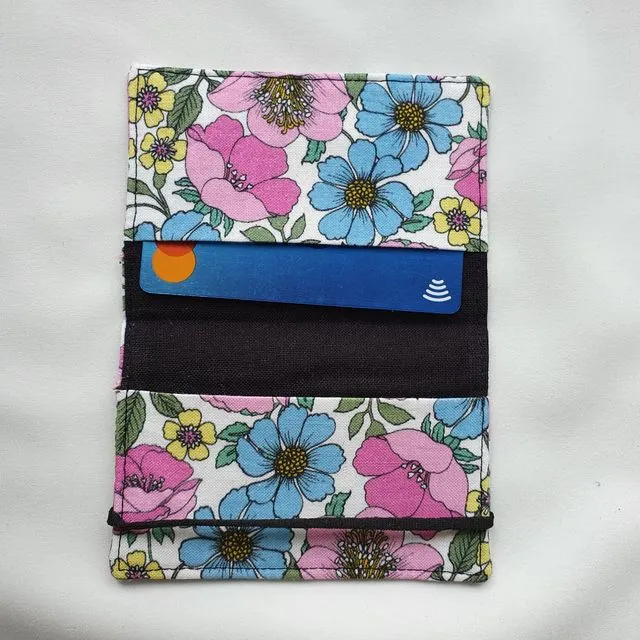 Card Holder Fabric Flowers Floral 1