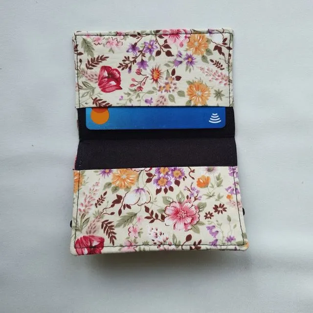 Card Holder Fabric Flowers Floral