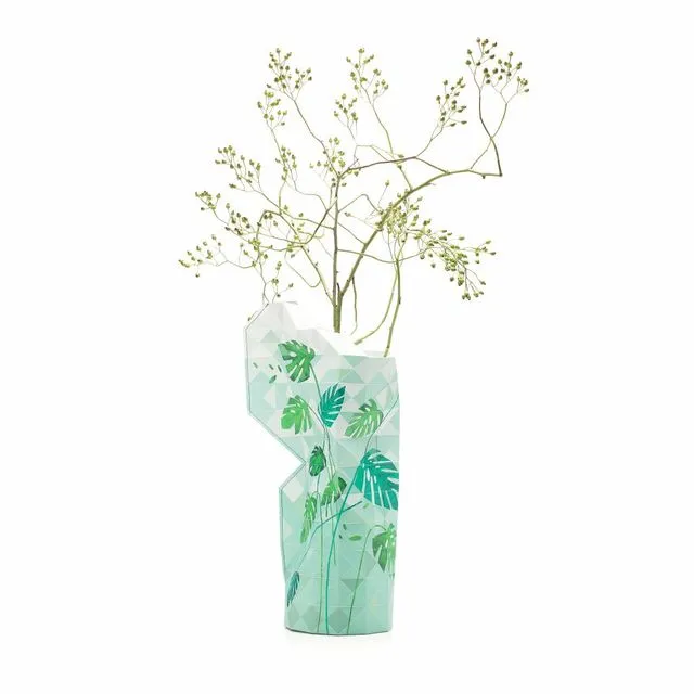 Paper Vase Cover Jungle Leaves (Large)