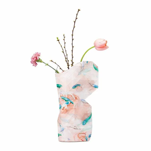 Paper Vase Cover Pink Fish (Large)