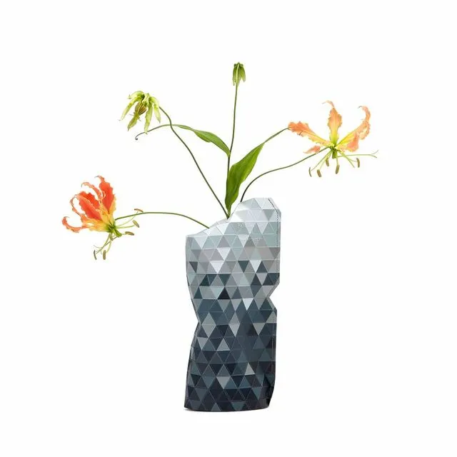 Paper Vase Cover Grey Gradient (Small)