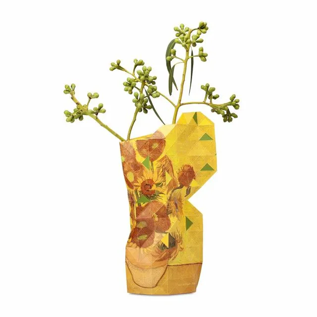 Paper Vase Cover Sunflowers (Small)