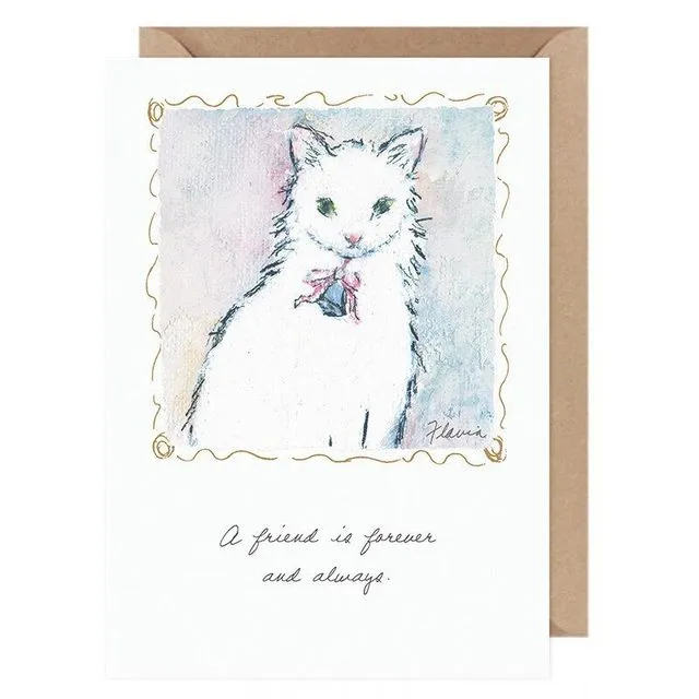 A friend is forever ....Flavia Card by Flavia Weedn 100% Cotton  Tree Free Made in Switzerland  0003-2076