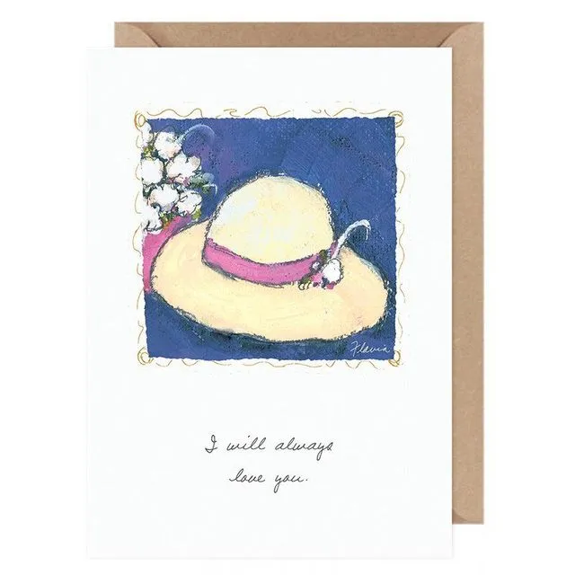 I will always love you ....Flavia Card by Flavia Weedn 100% Cotton Tree Free Made in Switzerland 0003-2120