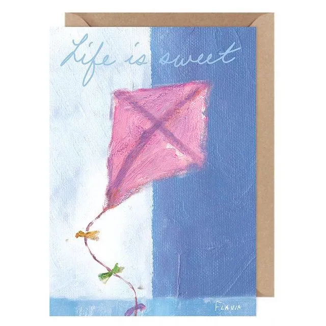 Life is Sweet ....Flavia Card by Flavia Weedn 100% Cotton  Tree Free Made in Switzerland  0101-0040