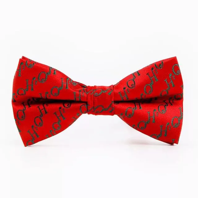 Bowtie 3 "Red hohoho with green writing"