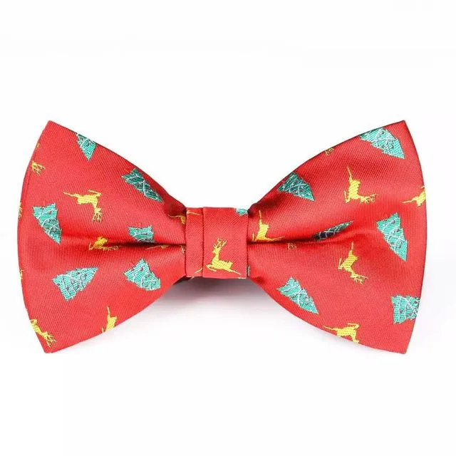 Bowtie 9 "Red with deer and trees"