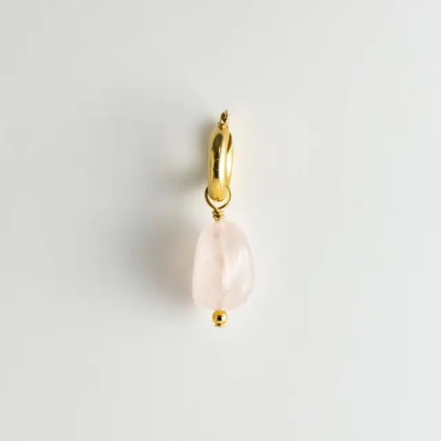Agusan Pink Quartz Stone - Single Earring
