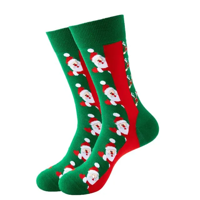 Socks 6 "Santa and Rudolph take a peep."