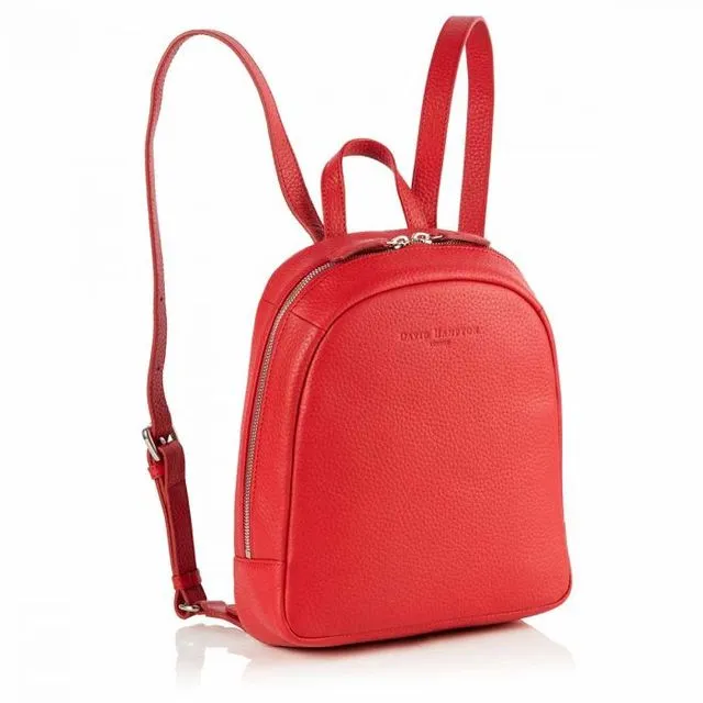 Richmond Leather Poppy Mini Backpack - Red