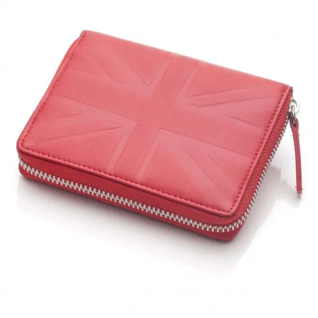 Britannia leather zip purse - Red