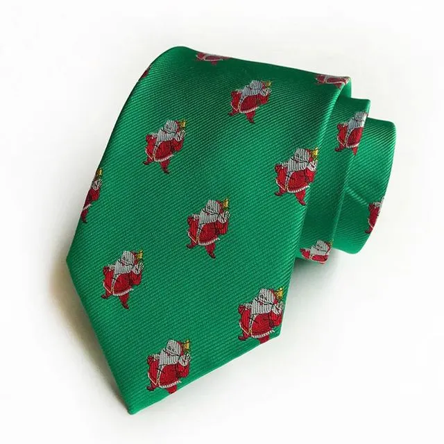 Tie "Green with Santa Claus"