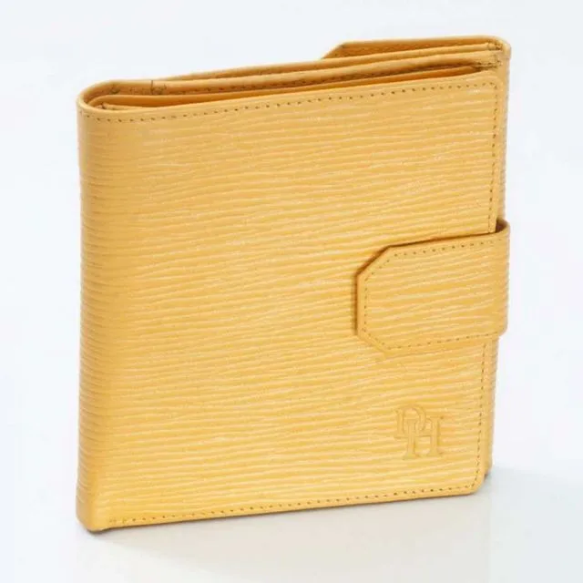 Oak Grain Leather French purse - Straw