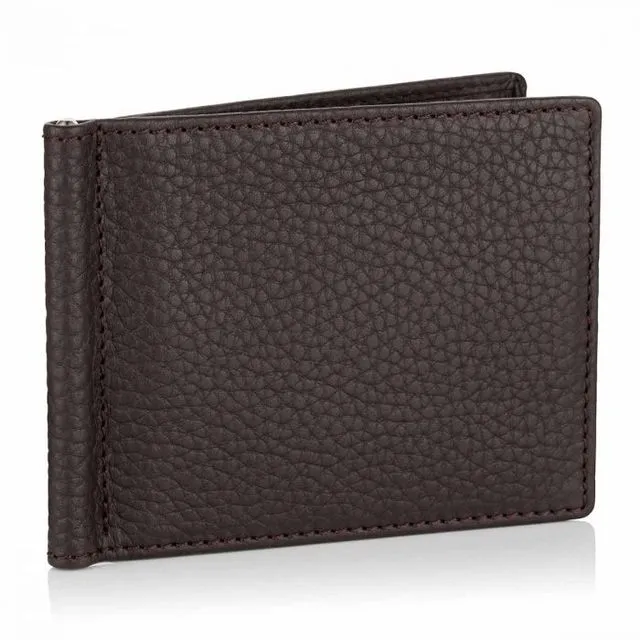 Richmond Leather Money Clip and Card Holder - Cocoa