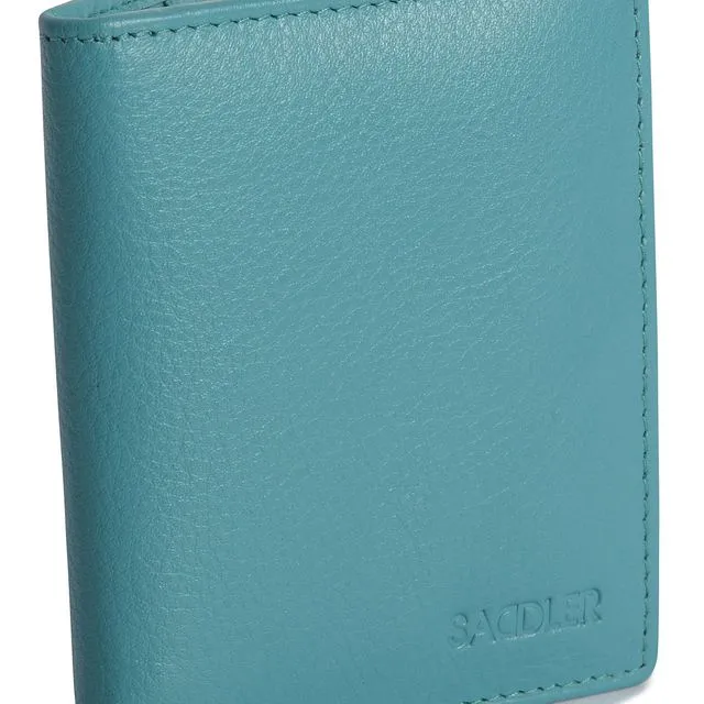"Lexi" Women's Luxurious Leather Bifold RFID Credit Card Holder (Teal)