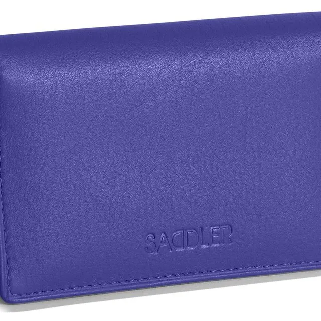 "JESSICA" Women's Real Leather RFID Slim Credit Card Holder (Ultra Violet)