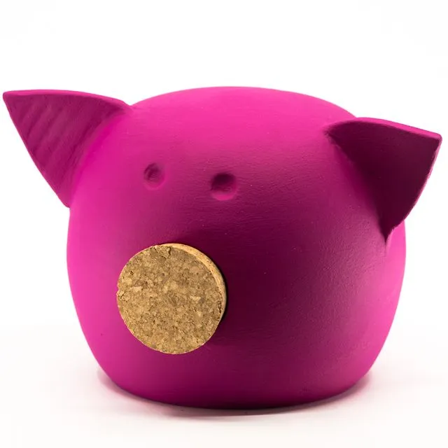 Chalk Collection Medium Pink Piggy Bank