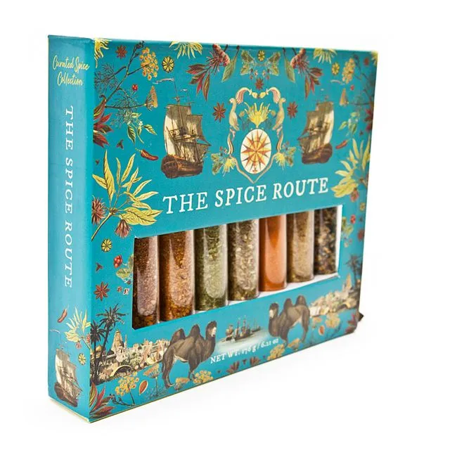 Spice Route | Luxury Selection Around The World Spice Set | Includes Own Spice Rack (Pack of 6)