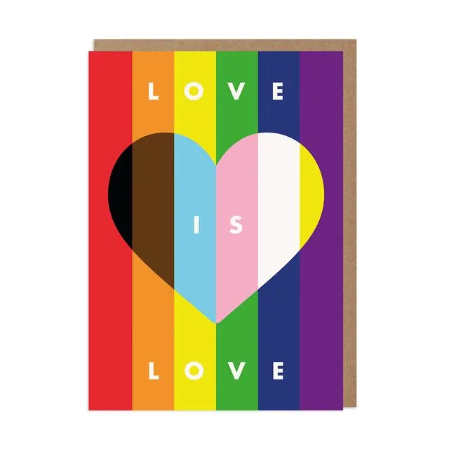 Love Is Love LGBTQ+ Greeting Card Pack of 6