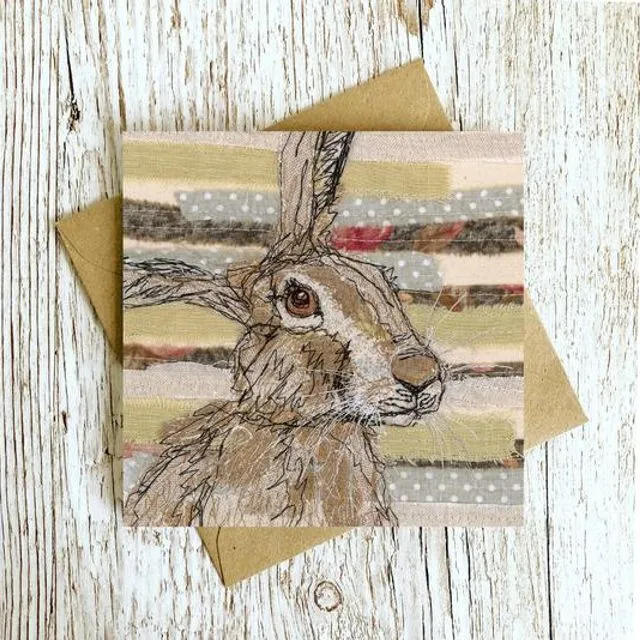 The Threadbare Hare Embroidery Art Card