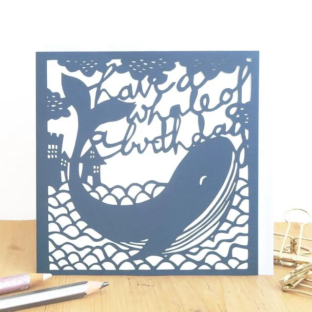 Whale Birthday Card, Funny birthday card, Sea lover card