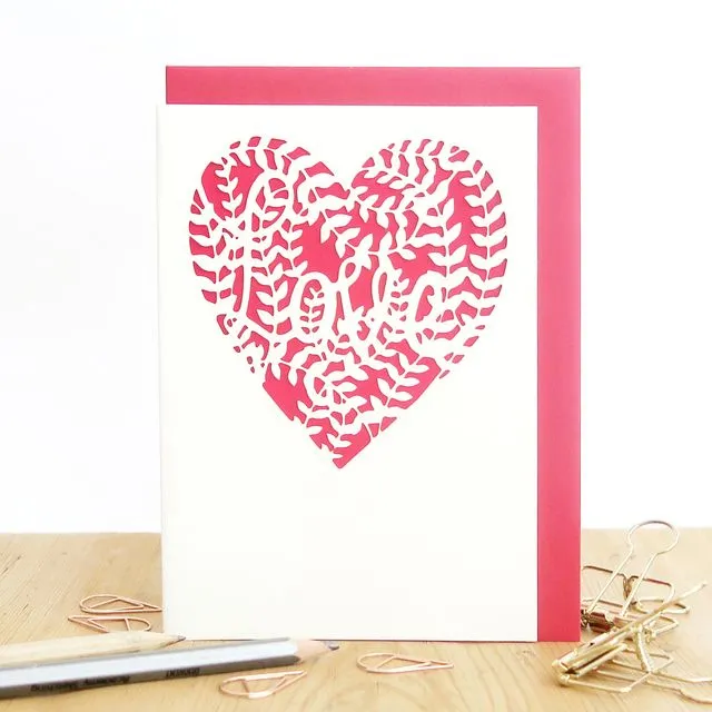 Love In Heart Card, Valentine's Day card, Anniversary card