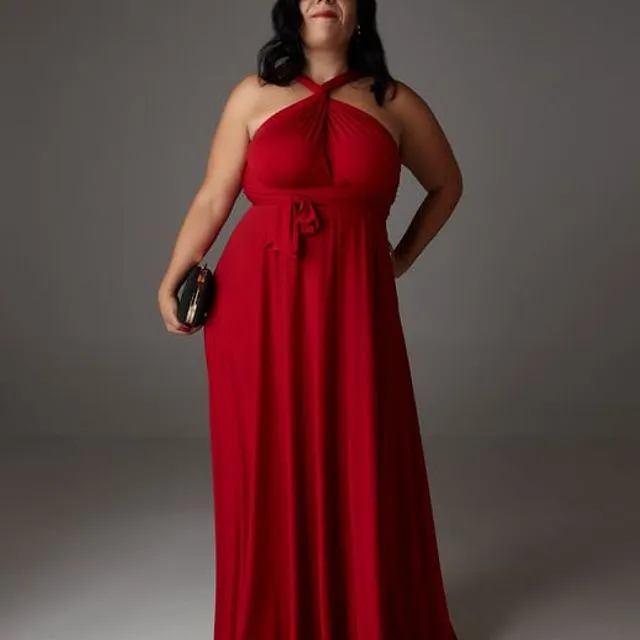Maxi Dress Red - Curvy Size
