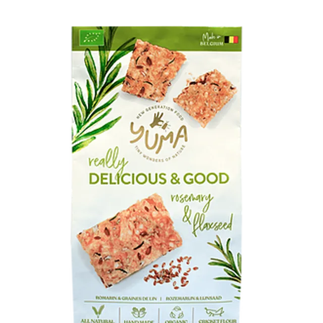 Rosemary & Flax Seed Crackers - 90g (Pack of 10)