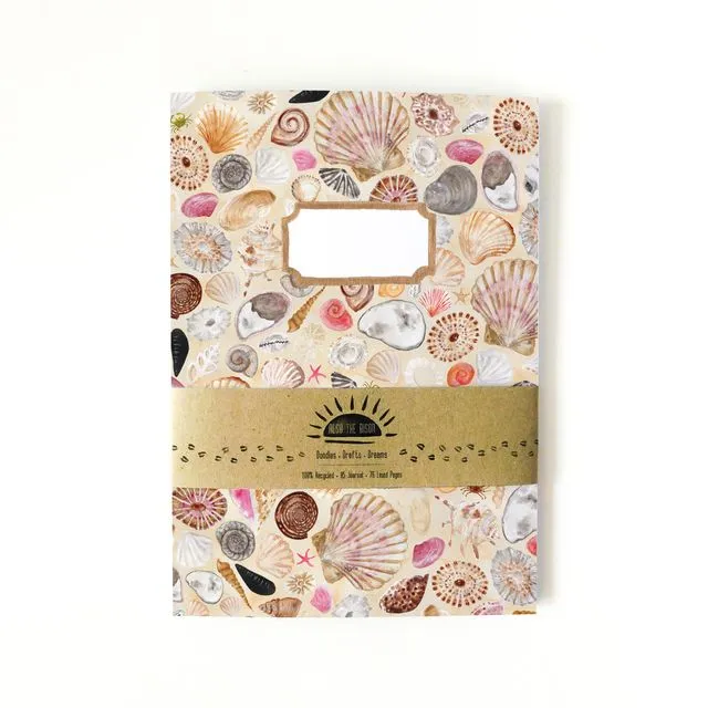 Conchae Sea Shell Print A5 Lined Journal