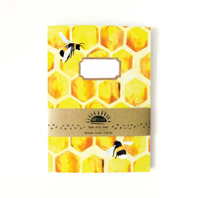 Mellifera Honeybee Print A5 Lined Journal