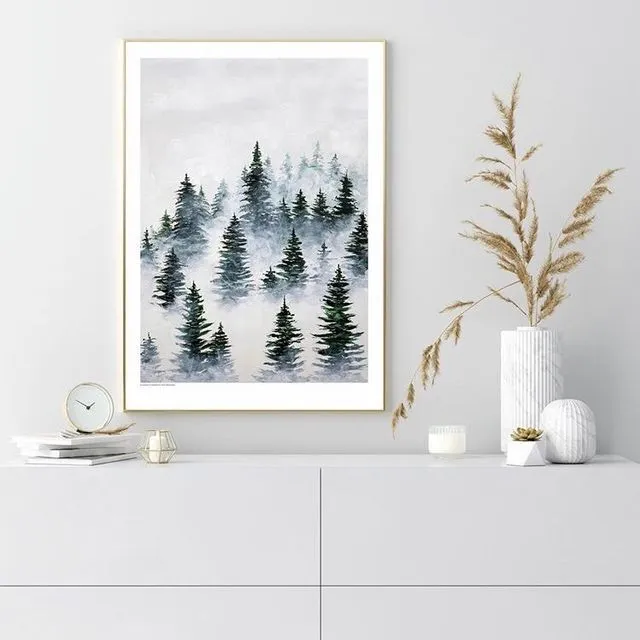 Misty Forest Print