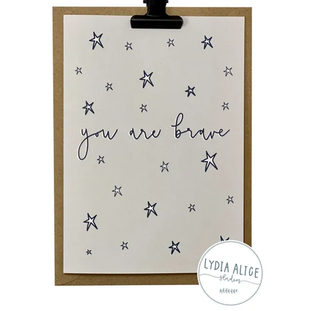 You're Brave Greetings Card | Eco Friendly | Support Card
