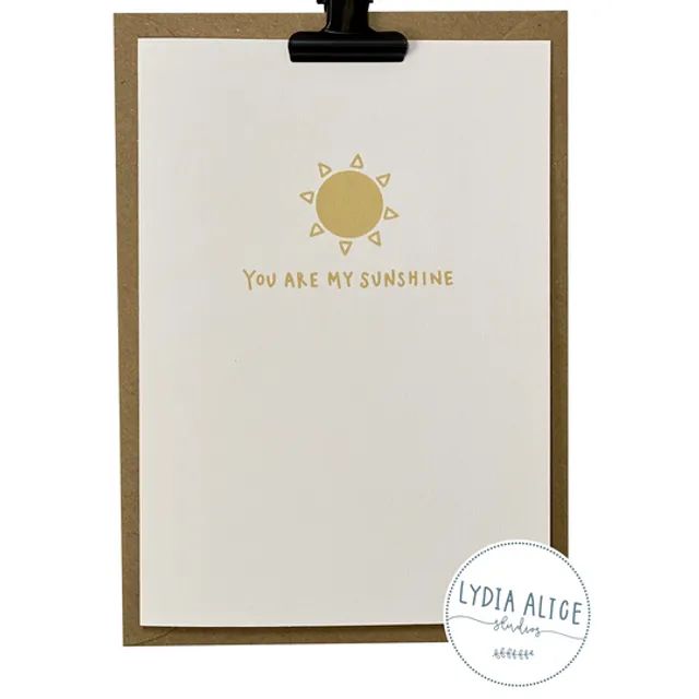 My Sunshine Greetings Card | Eco Friendly | Valentines Card