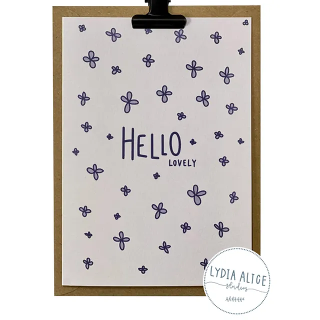 Hello Lovely Greetings Card | Eco Friendly | Friend Card