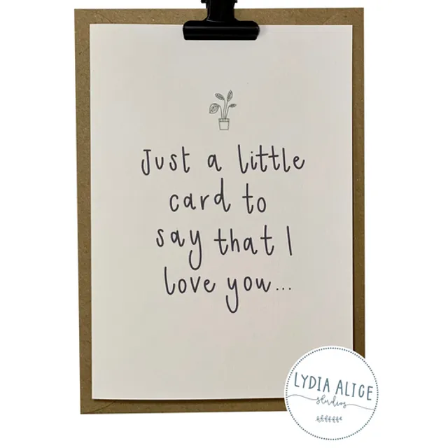 Little Love Greetings Card | Eco Friendly | Valentines Card