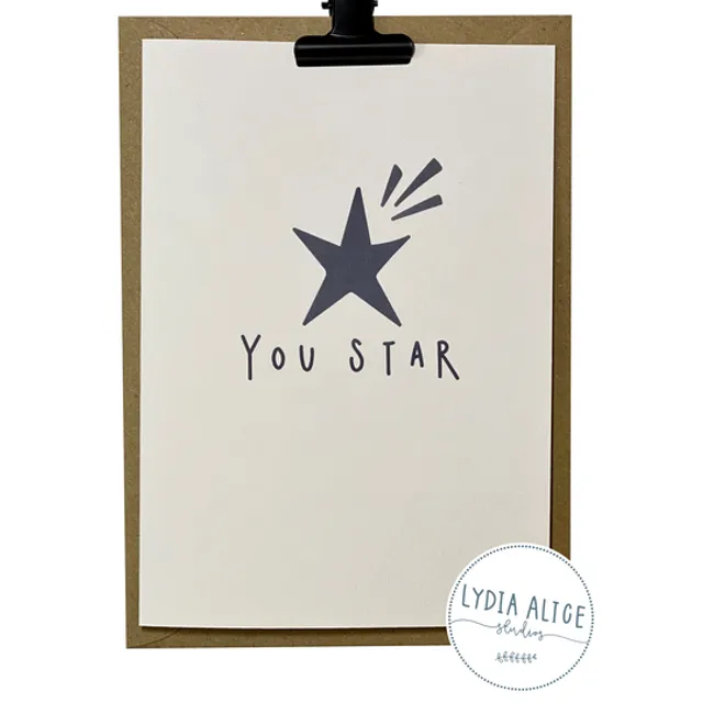 You Star Greetings Card | Eco Friendly | Feel Good Card