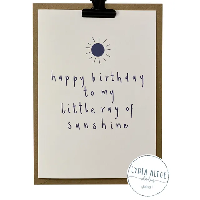 Sunshine Greetings Card | Eco Friendly | Birthday Card