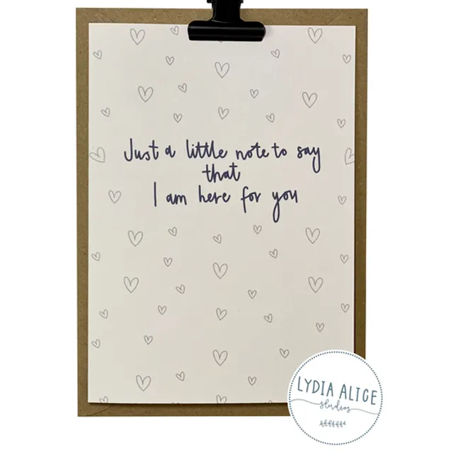 Here For You Greetings Card | Eco Friendly | Support Card