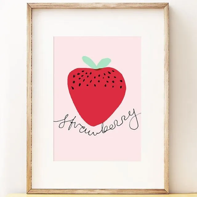 Strawberry art print