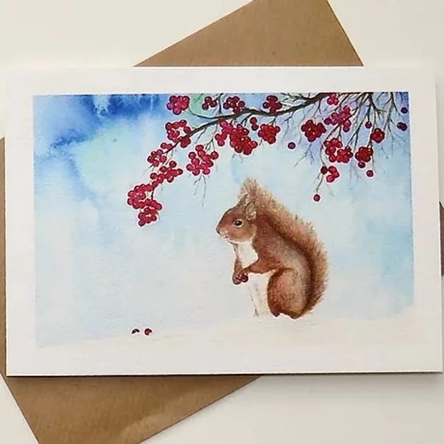 Squirrel And Berries